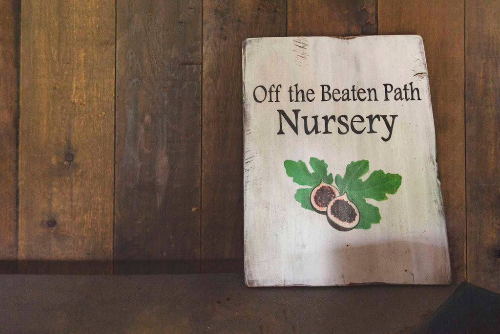 Off the Beaten Path Nursery sign